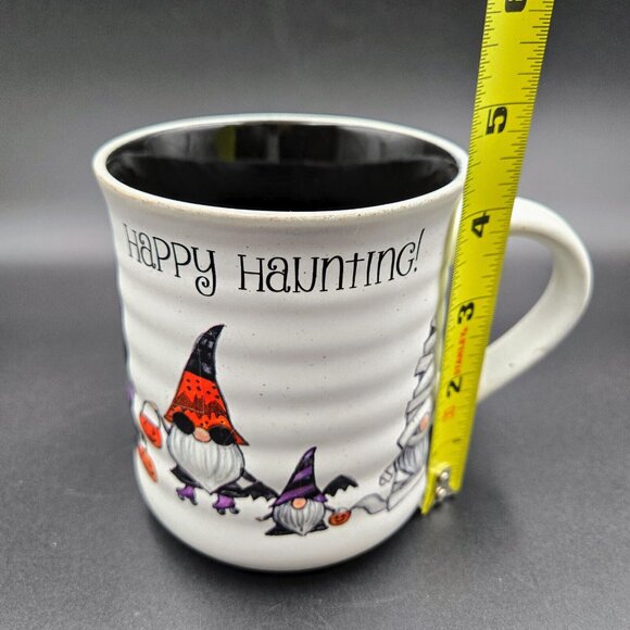 Cobwebs And Cauldrons Mug Cup Happy Haunting Gnomes Costumes Witch Mummy Bat - Picture 10 of 11
